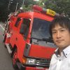 福山市鞆支所に消防車と救急車がやってくる！～きみも消防士になろう！子ども防火衣を着て消防車と記念撮影・水消火器体験