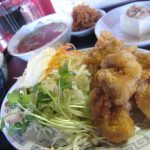 福山市多治米町の中華料理、ラーメン「三宝」～中華料理屋の中華そばと鶏の唐揚げ定食