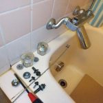 【水道工事】福山市丸の内「浴室水栓ケレップ交換工事」～浴室水栓の水漏れ修理