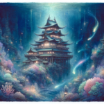 【ART 018】竜宮城を水彩画タッチで描いてみた