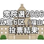 【選挙】衆議院選挙2026「福山市（広島県６区）の投票結果」～得票数（小選挙区・比例代表）と投票率